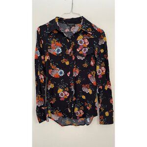 RAG & BONE RETRO 70'S FLORAL PRINT VISCOSE BLOUSE XS